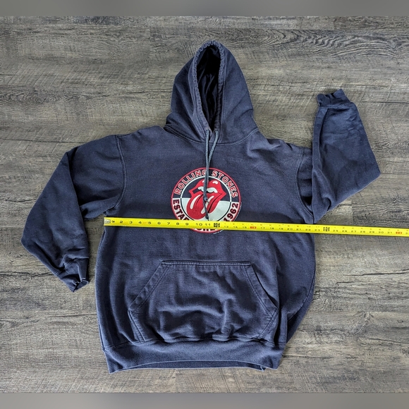 Rolling Stones Hoodie Mens Official Logo 2005 Rock Music Pullover Y2K Size M - Picture 7 of 9